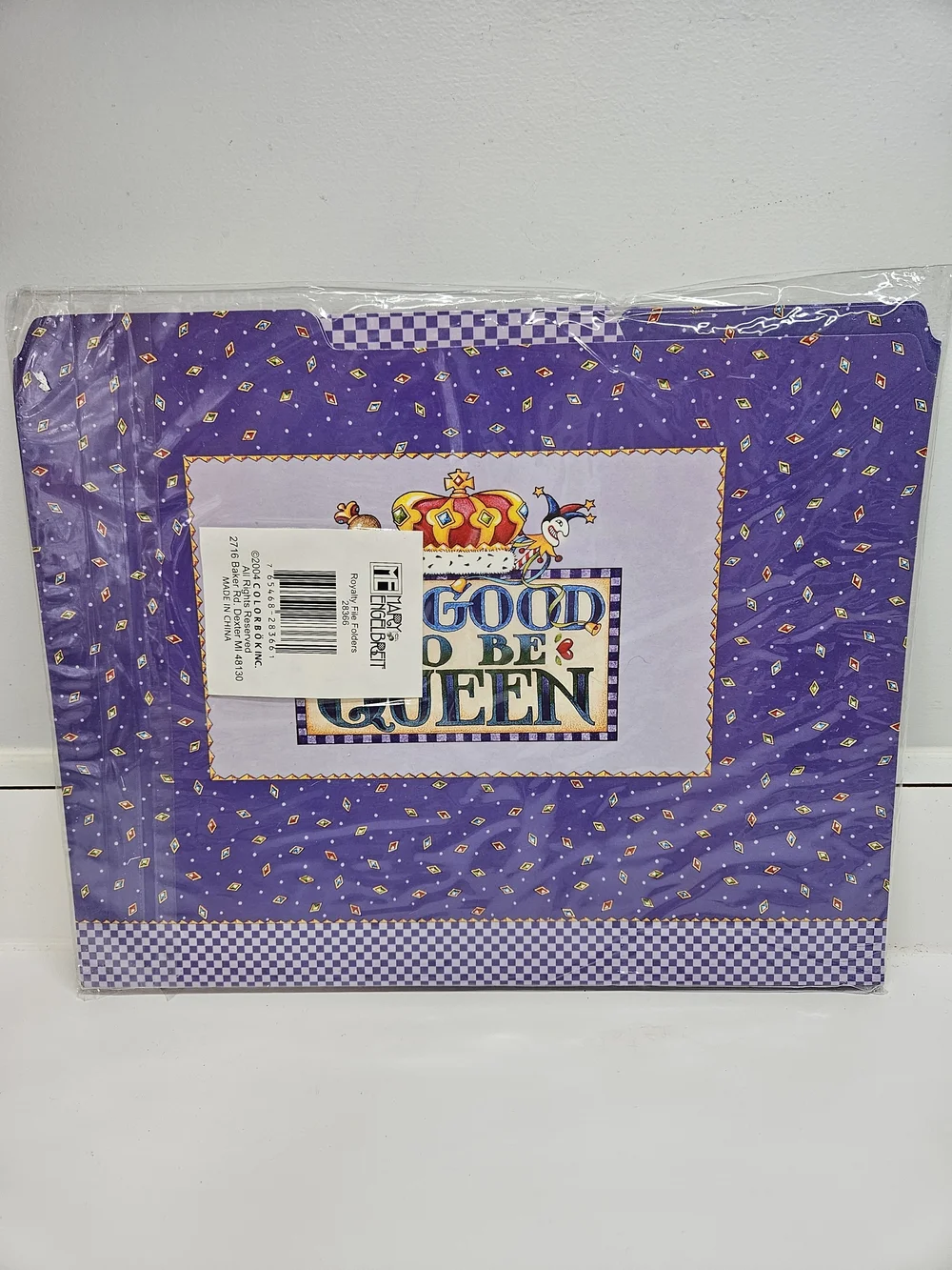 NEW Mary Engelbreit Tabbed File Folders Set Purple Queen Mixed Designs
